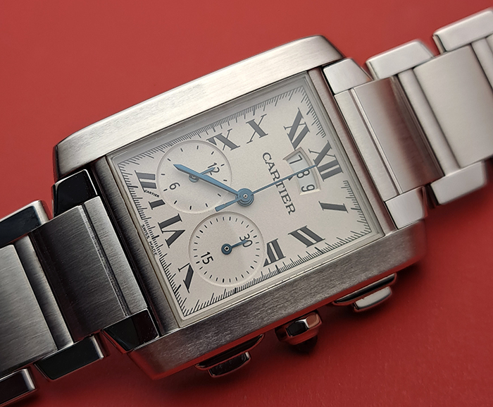 Cartier Tank Francaise Chronograph Wristwatch. Ref. W51024Q3